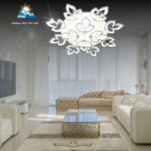 Đèn áp trần LED mâm MT-3647 12 Verona hoa pha lê trang nhã