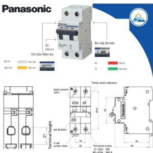 Thông số kỹ thuật cb tép panasonic BBD208021CBBD20802CHV MCB 10kA 80A