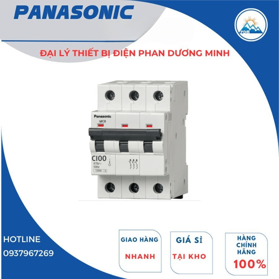 Ưu điểm nổi bật của cầu dao tổng BBD31003CHV Panasonic MCB 3P-3E 100A 10kA