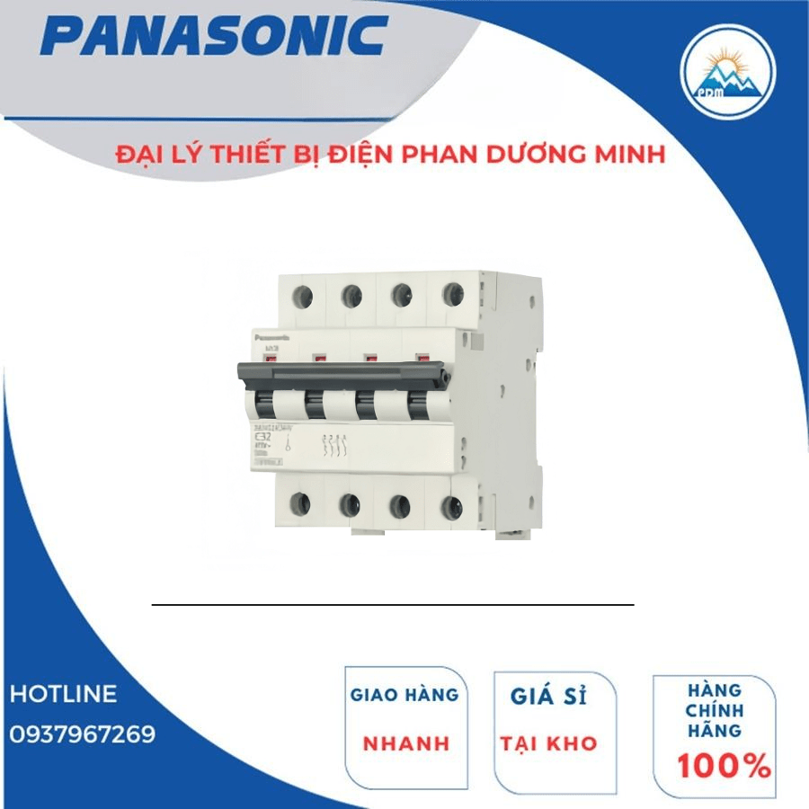 Ưu điểm nổi bật của cầu dao tổng BBD41004CHV Panasonic MCB 4P-4E 10kA 100A