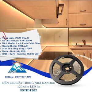 Đèn dây LED 9W Nanoco NSTID1202 ánh sáng vàng 2700K- thiết kế hiện đại