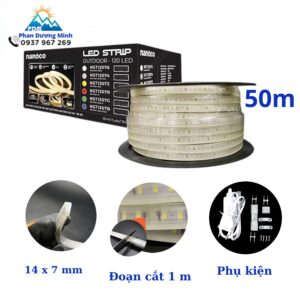 LED dây đỏ ngoài trời 120 chip LED Nanoco NST1207R 1 dãy LED - tiết kiệm điện