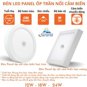 ĐÈN LED PANEL ỐP TRẦN NỔI CẢM BIẾN NANOCO