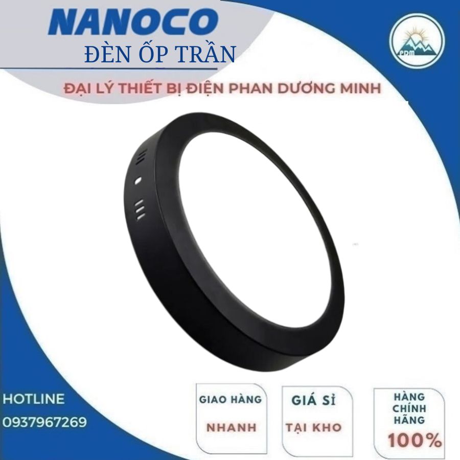 Đèn LED Panel 24W Nanoco viền đen NPL246RB