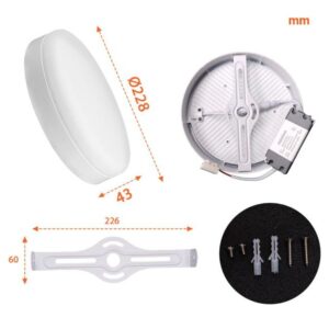 Đèn LED trần tròn tràn viền 24W Nanoco NRP243R- gọn nhẹ, dễ lắp đặt
