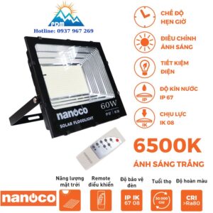 Đèn năng lượng mặt trời 60W Nanoco NLFS060615L LED pha tiên tiến
