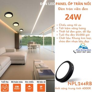 Đèn ốp nổi 24W Nanoco NPL244RB - thiết kế hiện đại