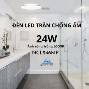 Đèn ốp nổi 24W chống ẩm Nanoco NCL246MP ánh sáng trắng 6500K