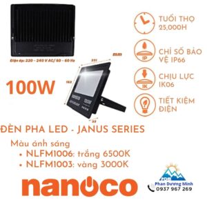 Đèn pha LED 100W Janus Nanoco siêu sáng