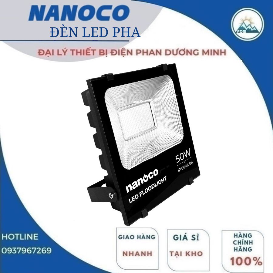 Đèn pha LED 50W Nanoco NLFH0506 ánh sáng trắng 6500K