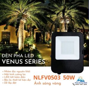 Đèn pha LED Venus Series 50W Nanoco NLFV0503 vàng sang trọng