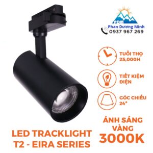 Đèn rọi ray 20W đen Nanoco NTRE203B ánh sáng vàng 3000k - 1600lm