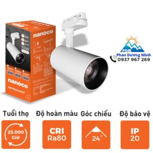 Đèn rọi ray ánh sáng trung tính Nanoco T2 NTRE204W màu trắng 20W