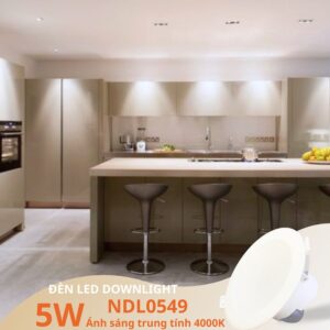 LED âm trần Nanoco 5W NDL0549 thiết kế tối giản, hiện đại
