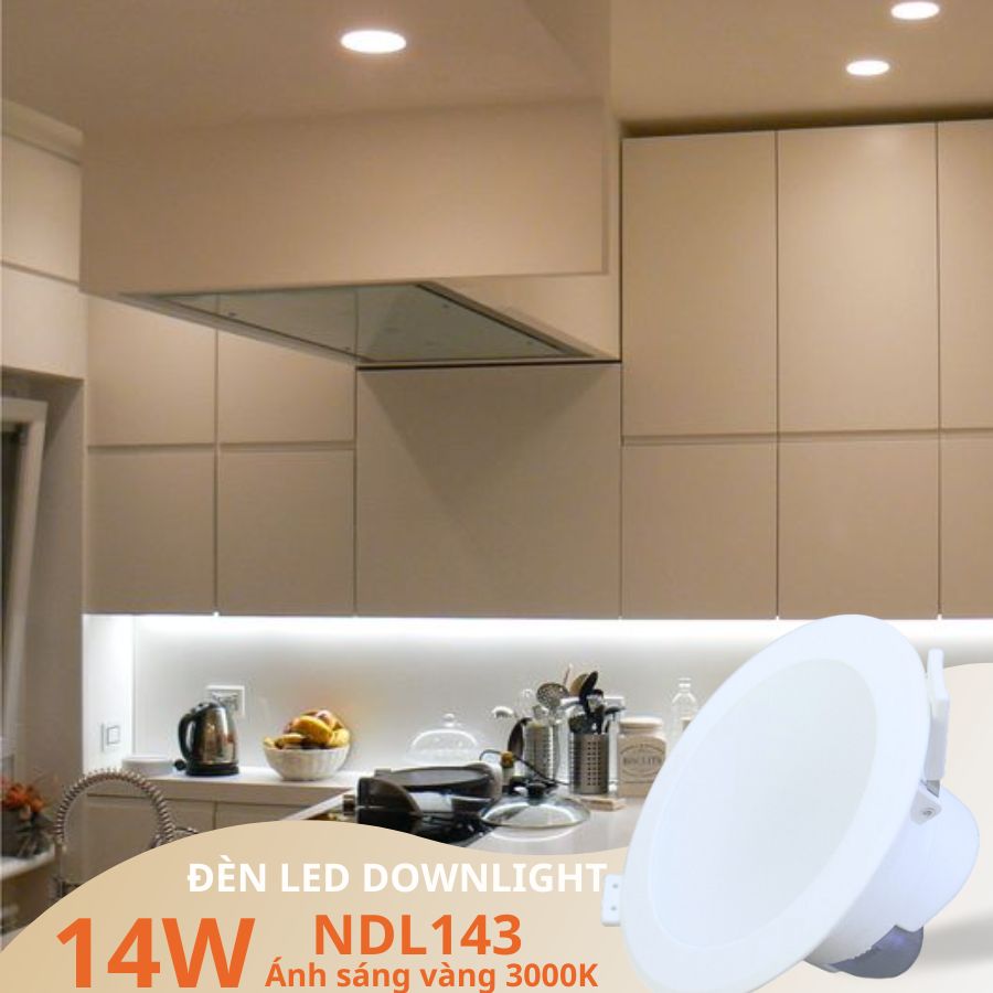 Đèn âm trần 14W Nanoco NDL143 thiết kế hiện đại