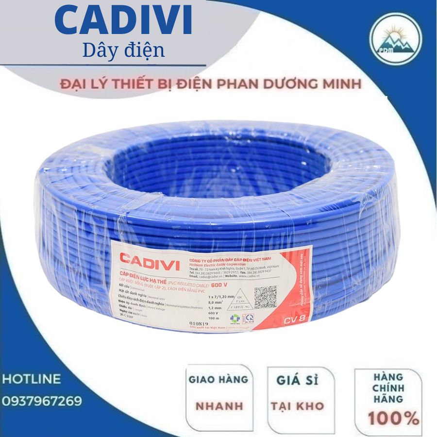 Dây điện Cadivi CV 8.0 Dây điện Cadivi CV 8.0