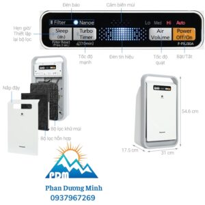 F-PXJ30A - máy lọc không khí Panasonic, khử mùi, kháng khuẩn