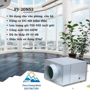 Quạt hút Cabinet âm trần Panasonic FV-20NS3