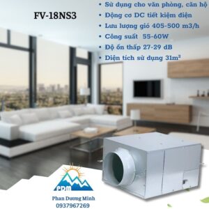 Quạt hút gắn trần cabinet Panasonic FV-18NS3 công suất 60W