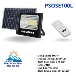 Đèn led pha năng lượng 100W Paragon PSOSE100L IP65