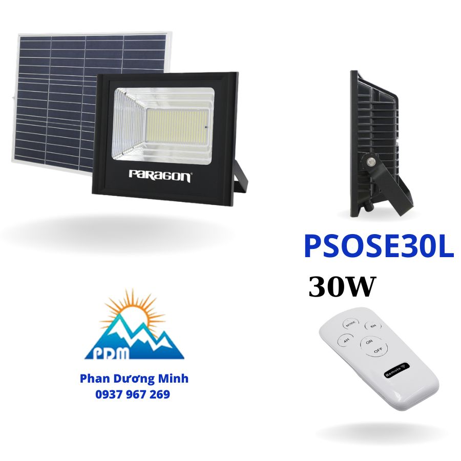 Đèn pha LED năng lượng Paragon PSOSE30L 30W