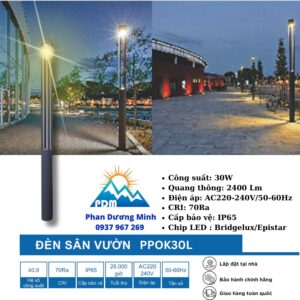 Đèn sân vườn đẹp Paragon PPOK30L