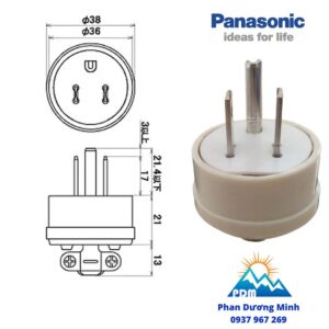 Phích cắm điện Panasonic ME2592W 3 chấu