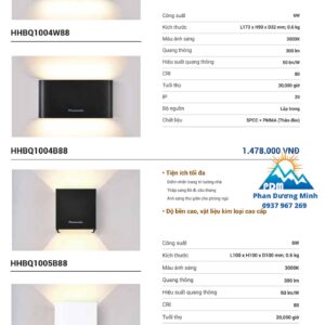 Bảng giá đèn gắn tường Panasonic