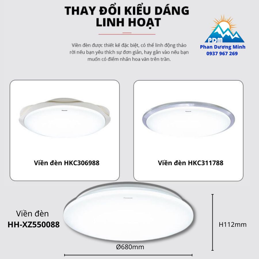 Đèn LED ốp trần Panasonic HH‑XZ550088 55W Đèn LED ốp trần Panasonic HH‑XZ550088 55W