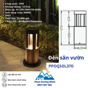 Đèn cột sân vườn Paragon PPOQ10L370