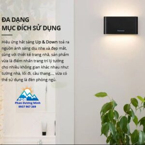 Đèn rọi tường hiện đại Panasonic HHBQ1004B88 Đen