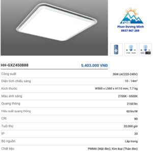 Giá đèn mâm ốp trần Panasonic điều khiển từ xa