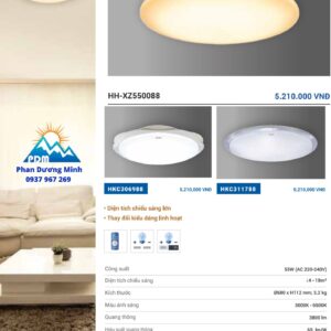 Giá đèn ốp trần Panasonic điều khiển từ xa