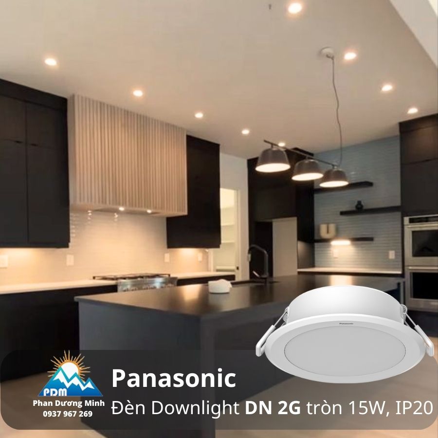 Đèn LED âm trần 15W Panasonic NNV70038WE1A Ø169mm, ánh sáng vàng
