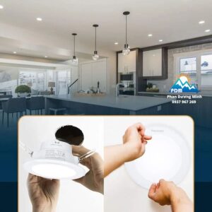 Đèn LED âm trần Panasonic chống ẩm