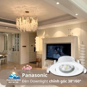 Đèn LED âm trần xoay góc 38° Panasonic NNNC7630288 7W