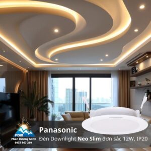 Đèn LED trần downlight Panasonic NNP73472 12W ánh sáng vàng