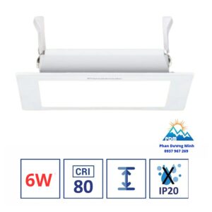 Đèn Led âm trần mỏng Neo Slim Panasonic loại vuông, đơn sắc