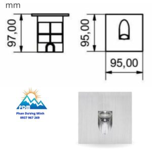 Đèn lối đi âm tường Paragon PRWELED 3W, IP54
