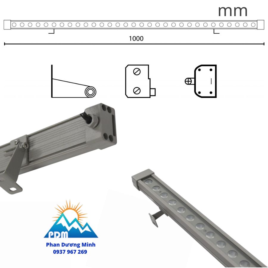 LED thanh Paragon gắn tường PWWA30L-24 30W