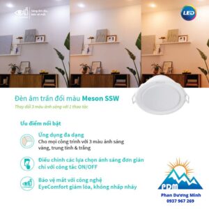 Đèn LED âm trần đổi màu MESON SSW Philips