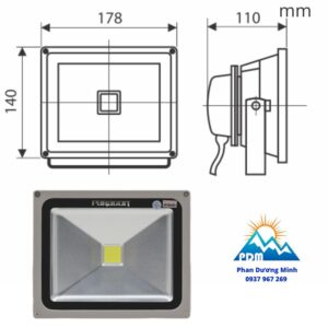 Đèn LED pha 20W Paragon POLH2065 IP65