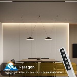 Đèn LED thanh nhôm Paragon PASC40L 40W âm trần