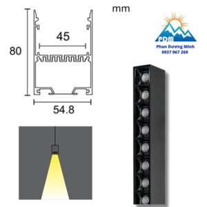 Đèn LED thanh thả trần hoặc gắn nổi Paragon PASB40L