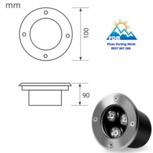 Đèn âm sàn ngoài trời Paragon PRGT3L 3W, IP67