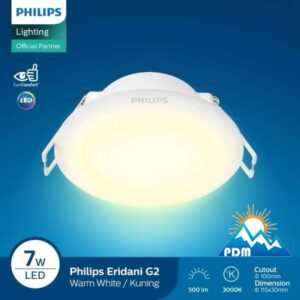 Đèn âm trần Philip LED ERIDANI DL190B LED6 7W trung tính 4000K