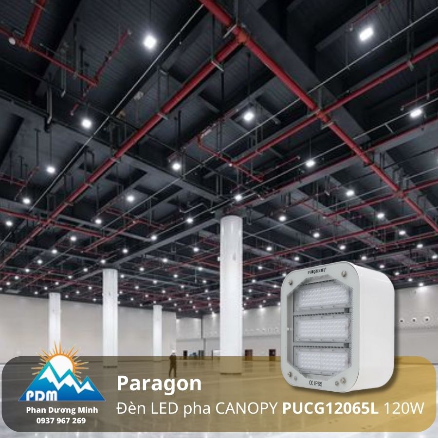 Đèn pha Canopy gắn nổi Paragon PUCG12065L IP65, 120W Đèn pha Canopy gắn nổi Paragon PUCG12065L IP65, 120W
