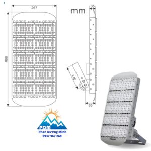 Đèn pha LED Paragon POFA250L 250W, IP65
