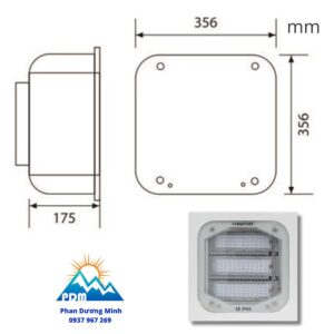 Đèn pha LED âm trần Paragon PUCH12065L IP65, 120W