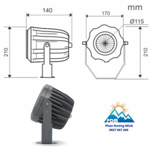 Đèn pha led 20W Paragon POLT2065L IP65